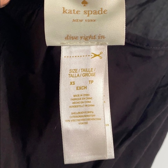 KATE SPADE Romper Light Summer Black XS - Picture 5 of 6